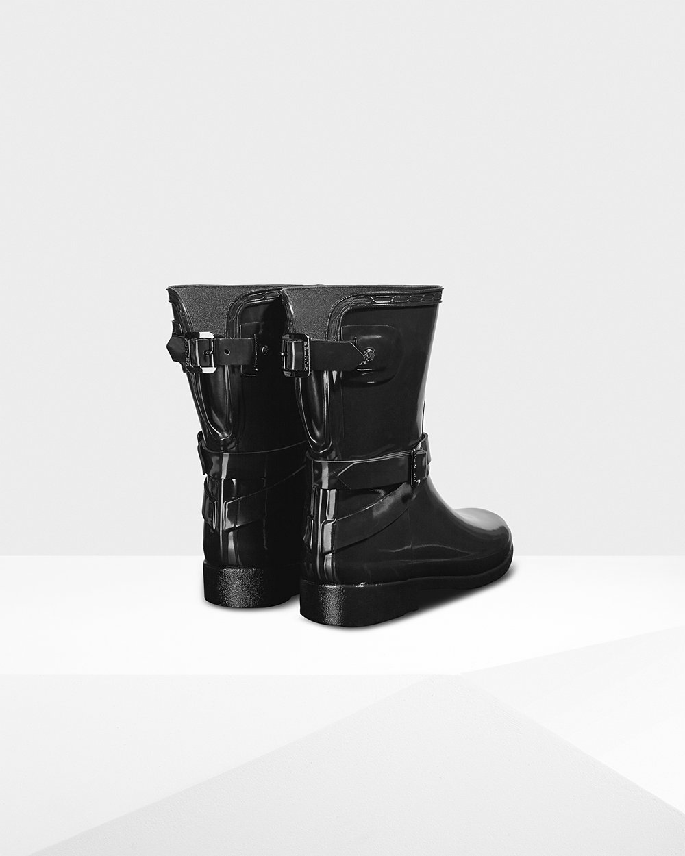 Botas De Cortas Refined Adjustable Gloss Hunter Mujer - Negros - 105482JFU